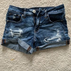 American Eagle ripped jean shorts